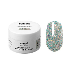 Моделирующий УФ-гель светоотражающий BUILDER UV GEL REFLECTIVE DIAMOND, 15г №9816 Runail