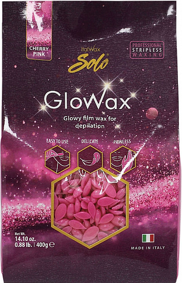 Воск горячий (пленочный) ITALWAX SOLO GLOWAX Вишня гранулы 400гр