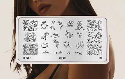 Пластина для стемпинга Go Stamp 08 Line art 