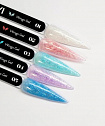 Гель для наращивания и укрепления с шиммером Wings gel 05 NAVI, 15 мл (синий)